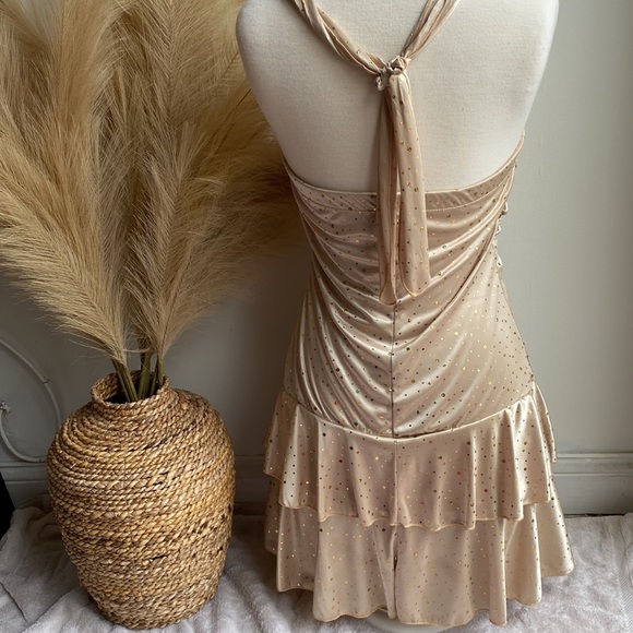 My Michelle gold confetti party dress M - Picture 3 of 6